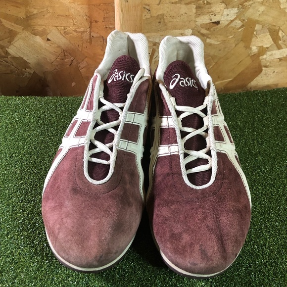 ASICS New Classic Retro Suede Maroon Athletic Sneakers Men’s 12 - Picture 2 of 10